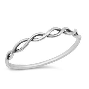 Sterling Silver Twist Ring 925 Fashion Band